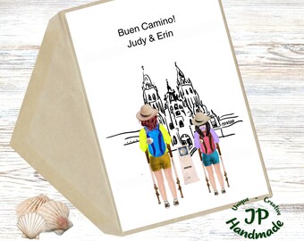 Personalised Couple/ Group Camino Pilgrim Celebration Card, made to order digital download