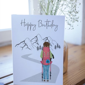 Personalisierte Appalachian Trail Hiker Geburtstagskarte, auf Bestellung digitaler Download