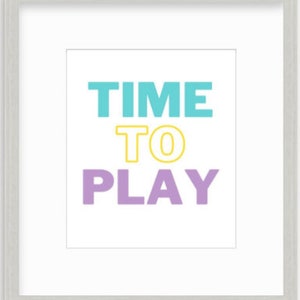 Time to Play Playroom Wall Decor - Kid&#39;s Room Art