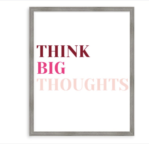 Think Big Thoughts Inspirational Quotes for Children's | Etsy