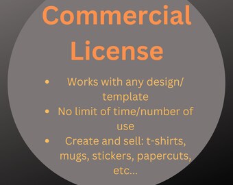 Commercial License to use with any design in the shop Cutting Curiosity: no limit of use/time.