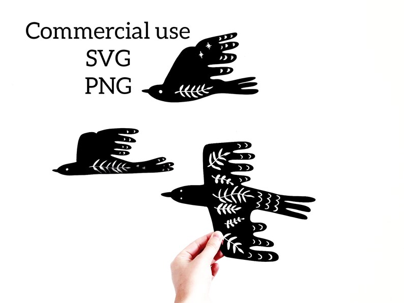 Download Svg Files For Cricut Crow Svg Papercutting Commercial License Animal Svg Witchy Decor Birds Svg Cricut Cameo Silhouette Vector Files Embellishments Materials Advancedrealty Com