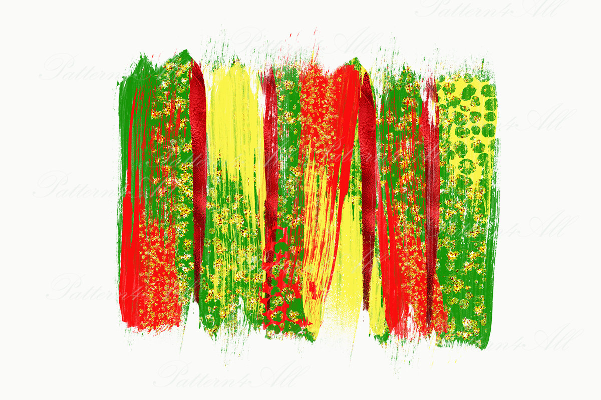 Incredible multi color spin art painting - with green, red and yellow