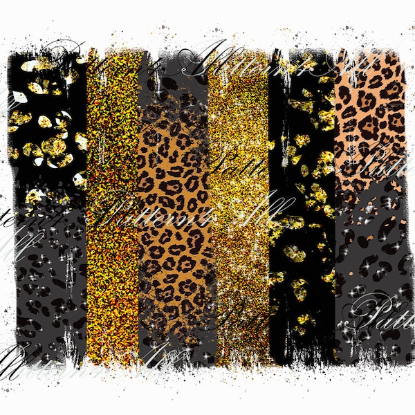 Black and Gold Cheetah Background Png Etsy