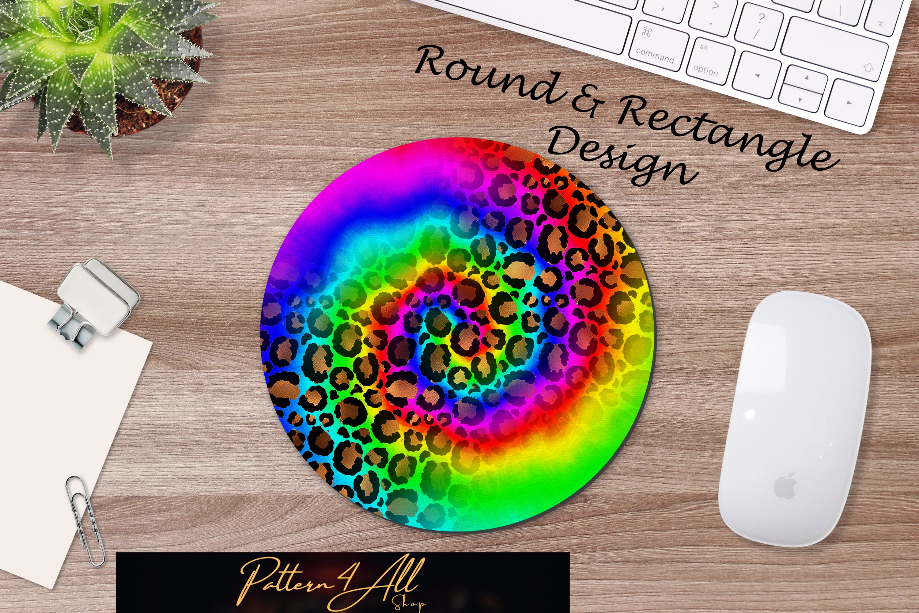 Cute Colorful Rainbow and Pastel Gnome Sublimation Mouse Pads 