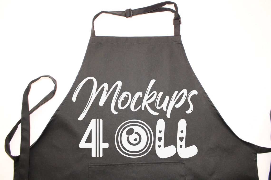 Download Black Apron Mockup Baking MockupKitchen Apron Flatlay | Etsy