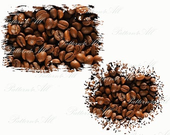 Coffee Beans Background PNG Patches, Coffe beans backsplash, Coffee lovers Splatches,Coffee background, Sublimation elements Png,