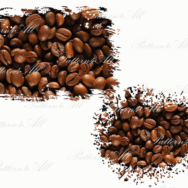 Coffee Beans Background PNG Patches, Coffe beans backsplash, Coffee lovers Splatches,Coffee background, Sublimation elements Png,