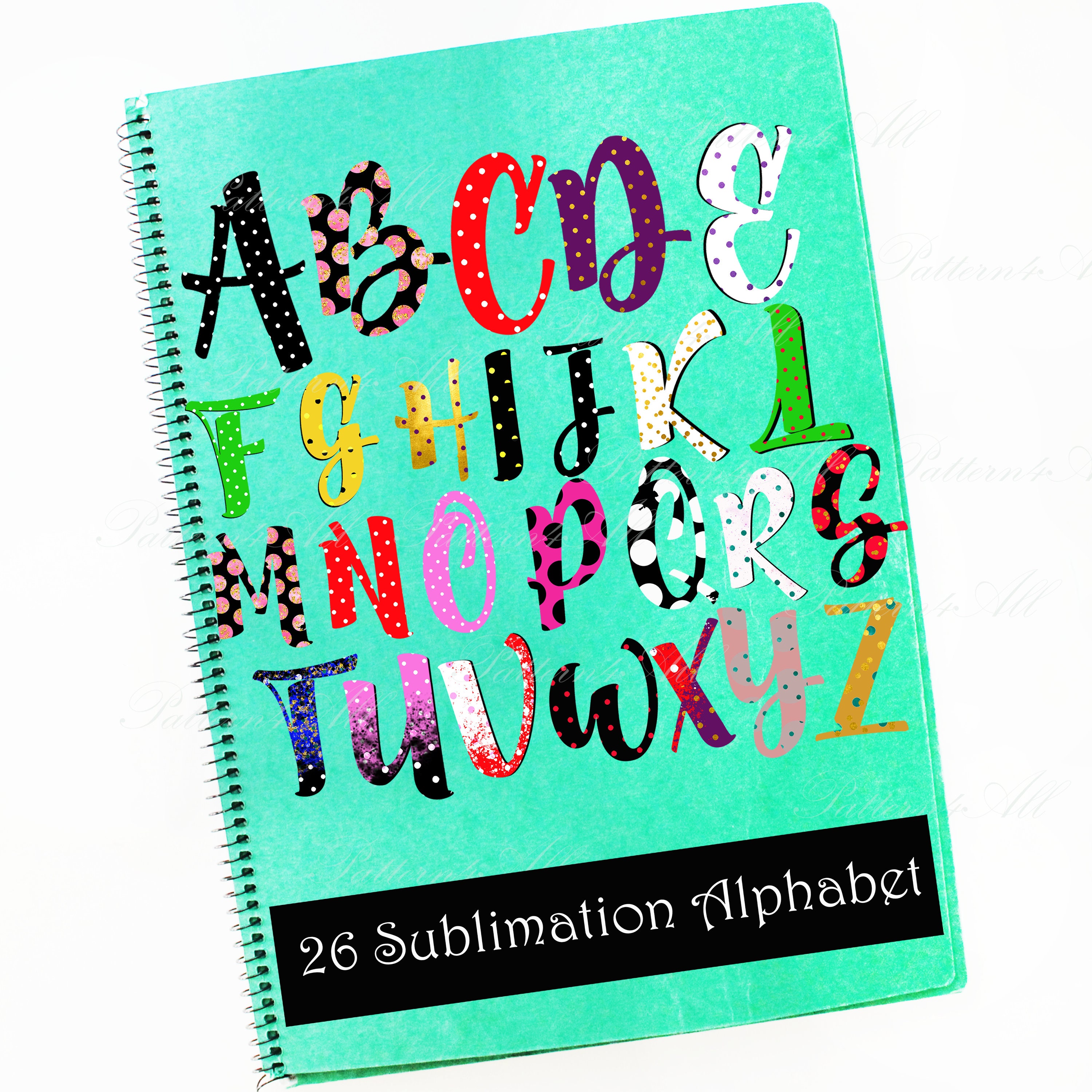 Alphabet sublimation paper cutout effect. Monogram,letters By