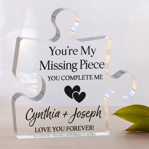 You&#39;re My Missing Piece Sign, Valentines Day Gifts for Boyfriend, Personalized Gifts for Him, Her, Valentine Puzzle Home Decor