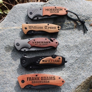 Pocket Knife Personalized Gift for Him, Dad Gift from Daughter, Groomsmen Gifts Custom Knife Custom Engraved Knives, Birthday Gift for Him