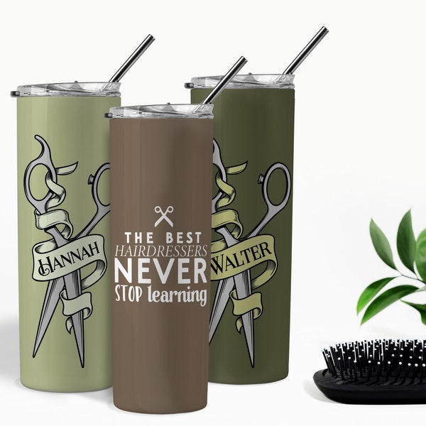 Tumbler Personalized Hairstylist Barber Gift Hair Stylist Salon Customized Gift for beautician Cosmetologist Hair Dresser