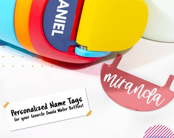 Owala Name Plate, Personalized Owala Bottle Name Plates, Name tag for Owala Tumbler Tag, Owala Name Tag, Owala Bottle Accessories