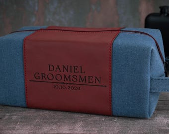 Toiletry Bag for Groomsmen Personalized, Groomsmen Gifts for Wedding, Custom Groomsman Toiletry Bags, Dopp Kit, Groomsman Proposal Gift