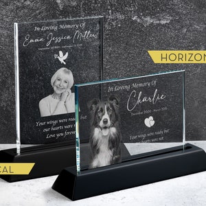 Mother's Day Gift 3D Photo Crystal, Personalized Memorial Gift, In Loving Memory Gift Gifts for Loss Loved Ones, Photo Memorial, Sympathy image 1