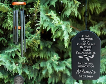 Memorial Wind Chime Personalized Sympathy Wind Chime Gift Memory Windchime Bereavement Gift Memorial Gift In Memory of Wind Chime Christmas
