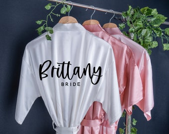 Personalized Bridesmaid Robes, Custom Kimono for Wedding Party, Bridal Shower Decoration, Bridesmaid Gift, Bridal Robes, Wedding Robes