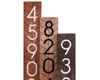 Chesapeake vertical address sign, modern address plaque, large house numbers, address number sign for outside personalized address sign home