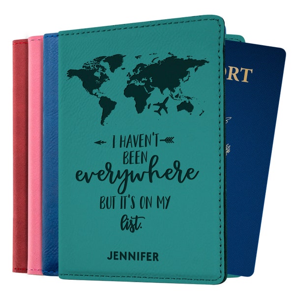 Passport Holder Personalized Passport Cover Passport Wallet  Passport Case, Engraved Passport Custom Passport Holder, Mother's Day 2024