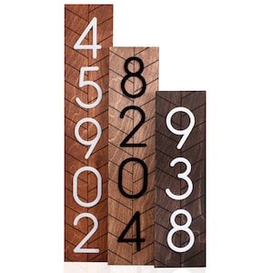 Chesapeake vertical address sign, modern address plaque, large house numbers, address number sign for outside personalized address sign home