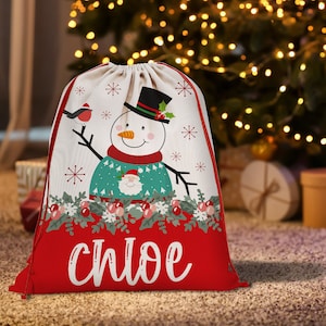 Personalized Santa Sack, Christmas Gift Bag, Christmas Santa Sack, Christmas Toy Bag, Personalized Christmas Gift Bag Sack, Christmas Gift