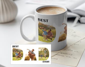 Custom Father Day Cup, Best Daddy Ever Mug, Photo Collage Mug, Dad Gifts From Son, Daughter, Wife, Custom Dad Mug, Dad Birthday Gift