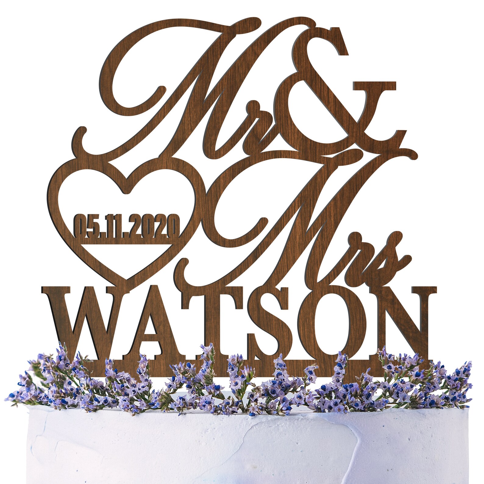 Personalized Wedding Cake Topper, Custom Cake Topper for Wedding ...