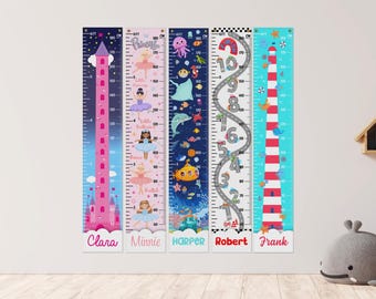 Personalized Kids Growth Chart for Wall, Custom Chart for Toddlers, Ruler for Kids, Growth Chart Ruler for Kids, Height Ruler for Kid