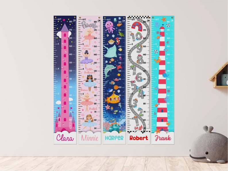 Personalized Kids Growth Chart for Wall, Custom Chart for Toddlers ...