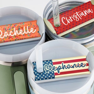 Personalized Name Plate for Stanley Tumblers Customized Name Tag for Stanley Cups Gift for Mother Stanley Cup Accessory Below 10 for Straws