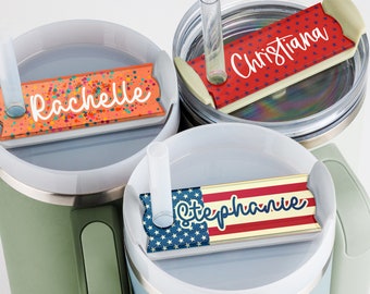 Personalized Name Plate for Stanley Tumblers Customized Name Tag for Stanley Cups Gift for Mother Stanley Cup Accessory Below 10 for Straws