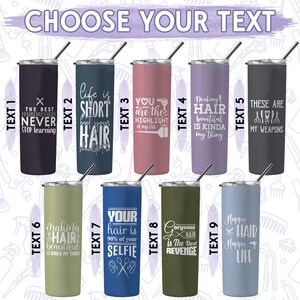 Tumbler Personalized Hairstylist Barber Gift Hair Stylist Salon Customized Gift for beautician Cosmetologist Hair Dresser image 2