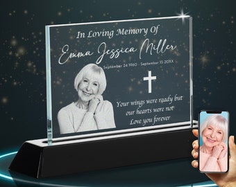 Mother's Day Gift 3D Photo Crystal, Personalized Memorial Gift, In Loving Memory Gift - Gifts for Loss Loved Ones, Photo Memorial, Sympathy