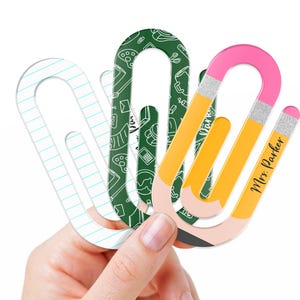 Teacher Appreciation Gift, Personalized Jumbo Paper Clip, Teacher Gift, Teacher Gift Idea, Teacher Gift set, Back to School Gift, Paper Clip