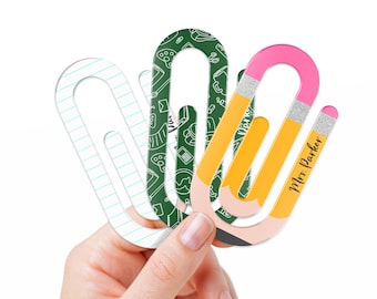 Teacher Appreciation Gift, Personalized Jumbo Paper Clip, Teacher Gift, Teacher Gift Idea, Teacher Gift set, Back to School Gift, Paper Clip