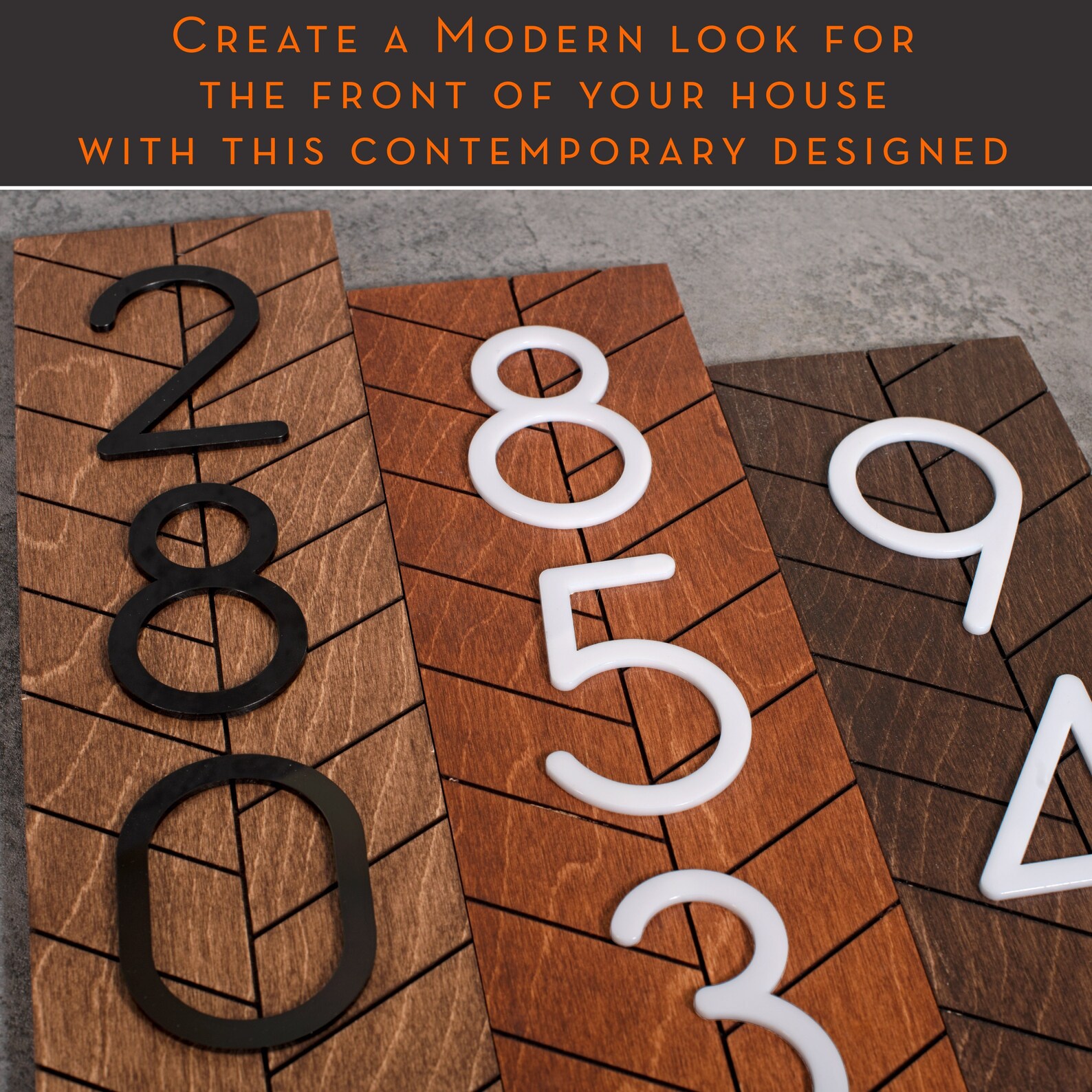 House Numbers, Address Sign, Vertical Outside Sign, Custom Address ...