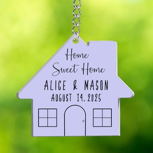 Custom New Home Keyrings, Home Sweet Home Keychain, Our First Home Keychains, Welcome Home Keychain, Closing Gift, Housewarming gift