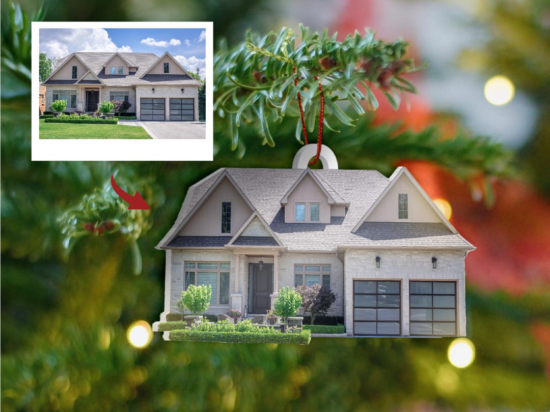 New House Ornament, Custom House Photo Ornament, New Home Ornament ...
