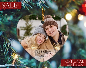 Personalized Photo Ornament Family ornament with picture  Just Married Ceramic Engagement Ornament First Christmas tree decoration xmas gift