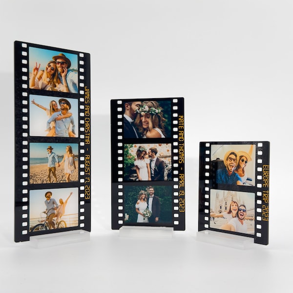 Personalised Memory Film Acrylic, Personalized Camera Roll Gift Our First Trip, Couples Gift Bestfriend Gift, Wedding Gift for Couple