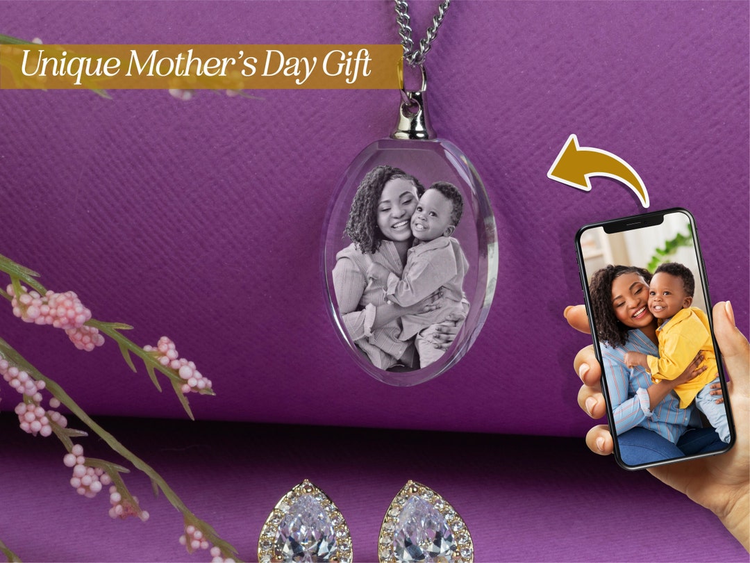 Mother's Day 2024 3D Laser Gifts Personalized Jewelry Custom Engraved
