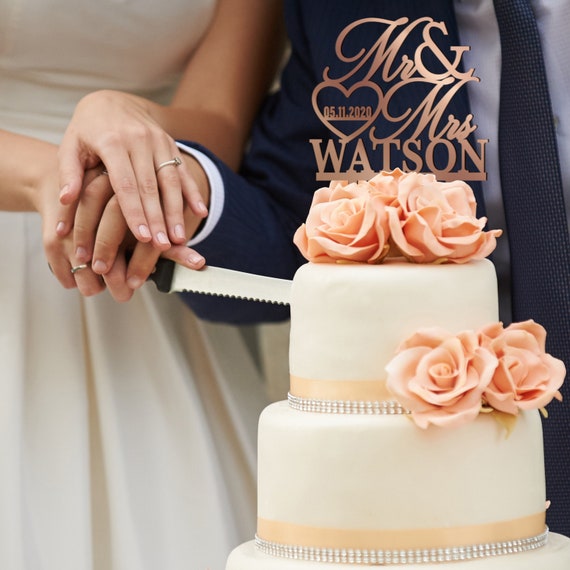 Personalized Wedding Cake Topper Custom Cake Topper for | Etsy