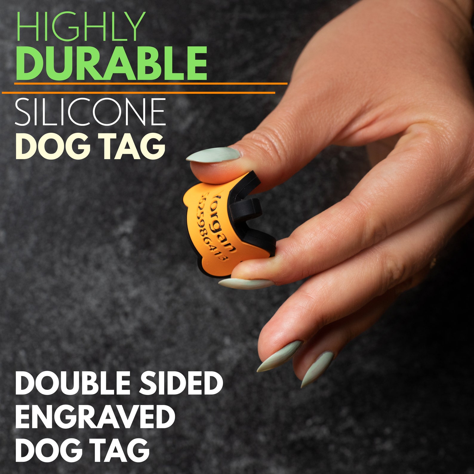 Personalized Dog ID Tags Silicone Dog Tag Engraved Doubles Etsy