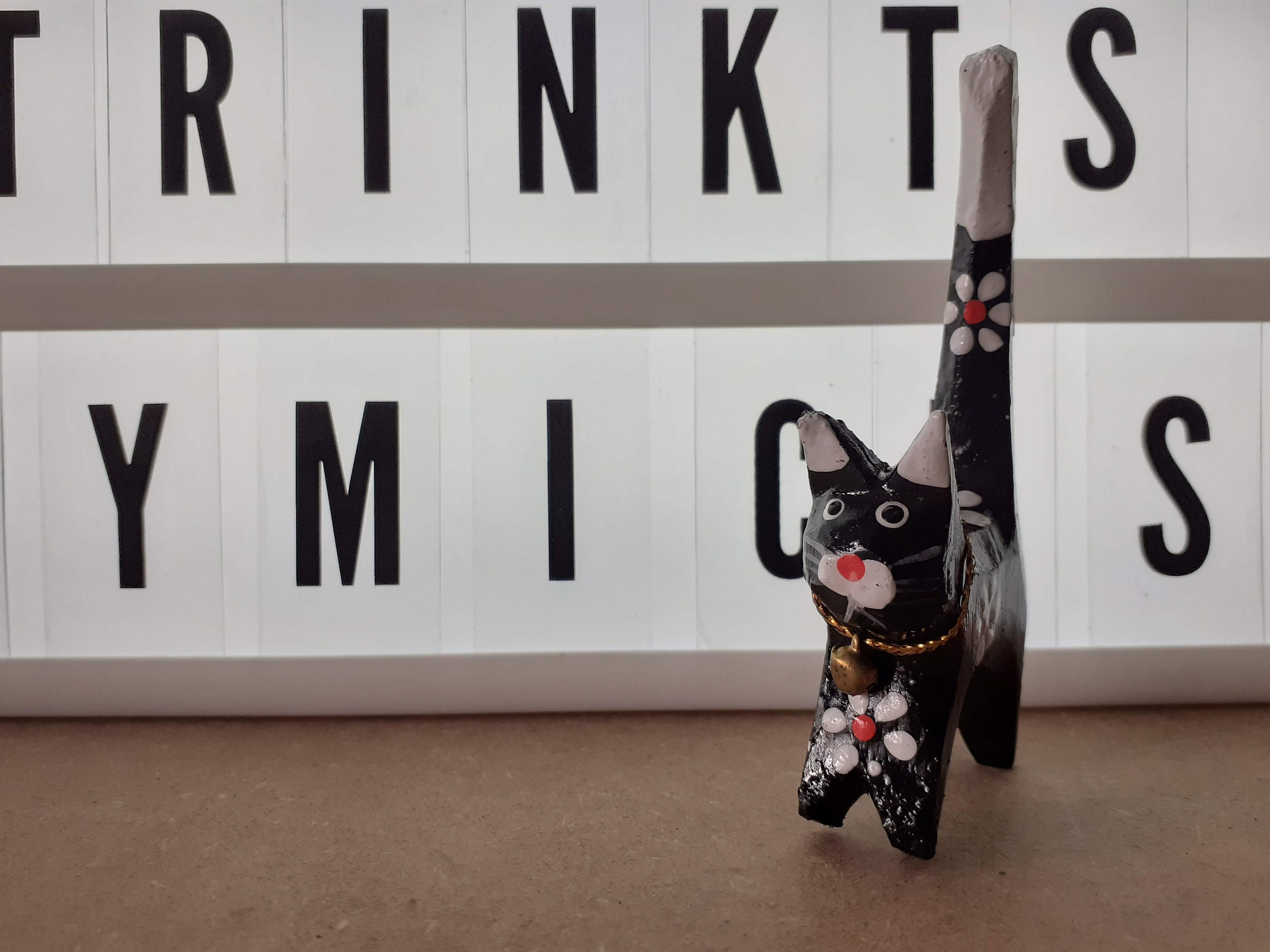 Wooden Cat Ring Holder Etsy