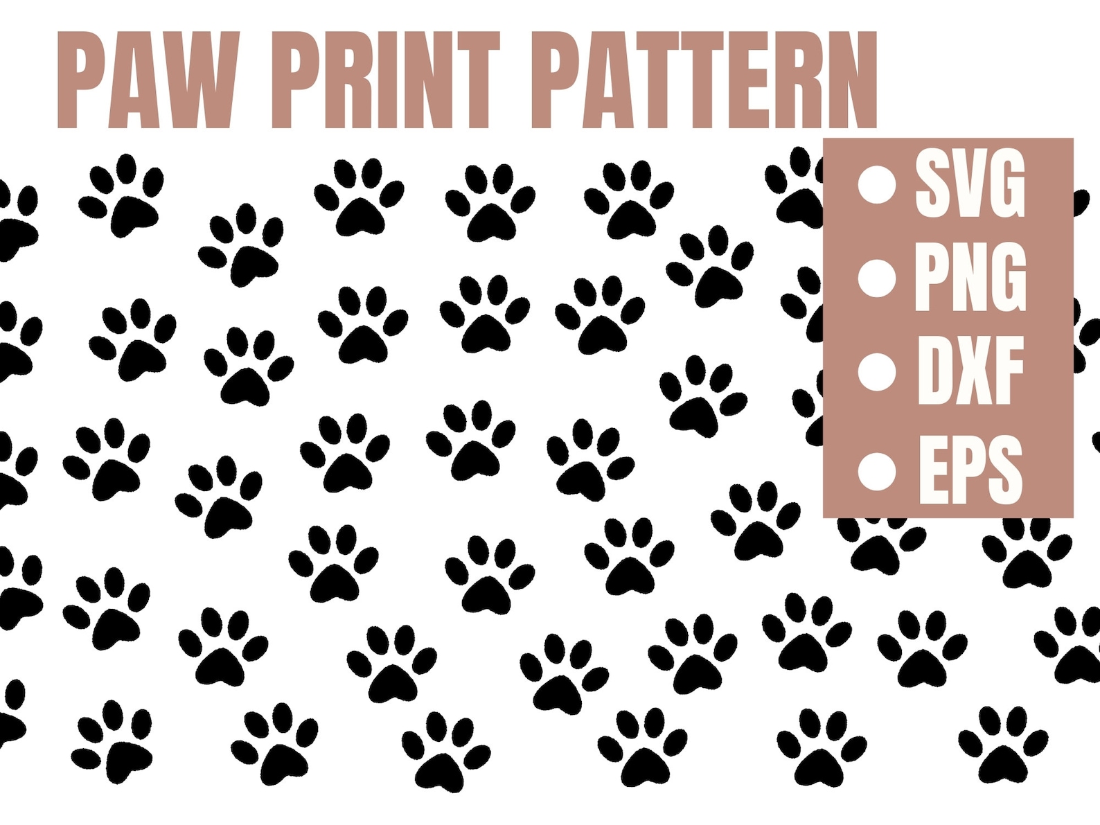 Paw Print Cut File SVG for Cricut Silhouette Dog Paw SVG for | Etsy