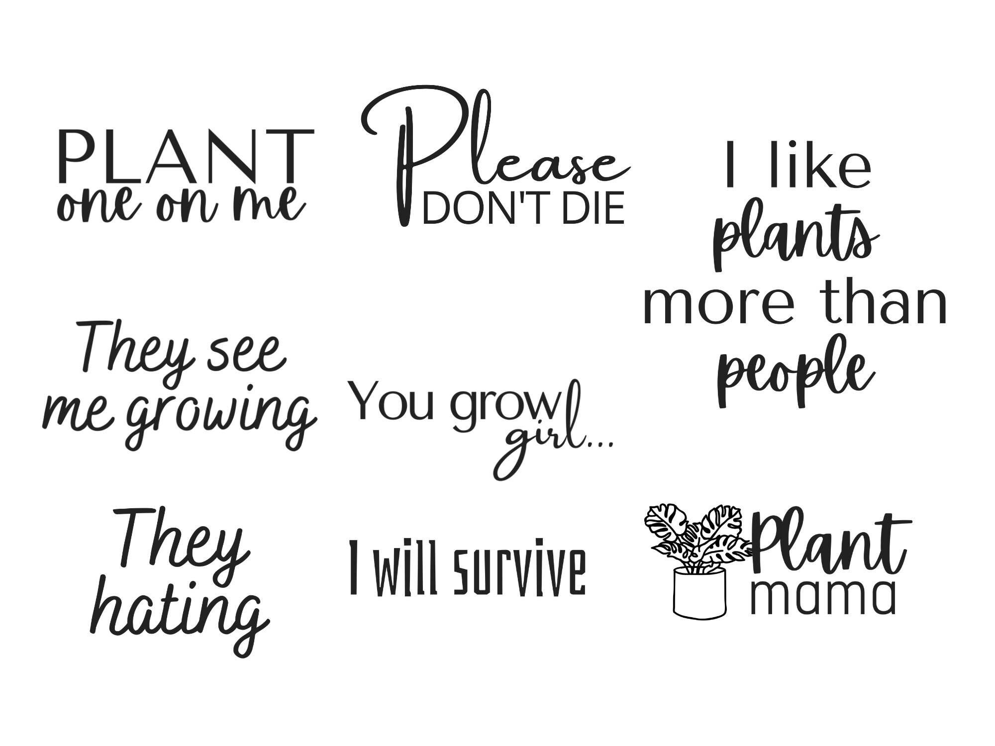 Funny Planter Sayings svg Bundle Tropical Planter svg Bundle Etsy
