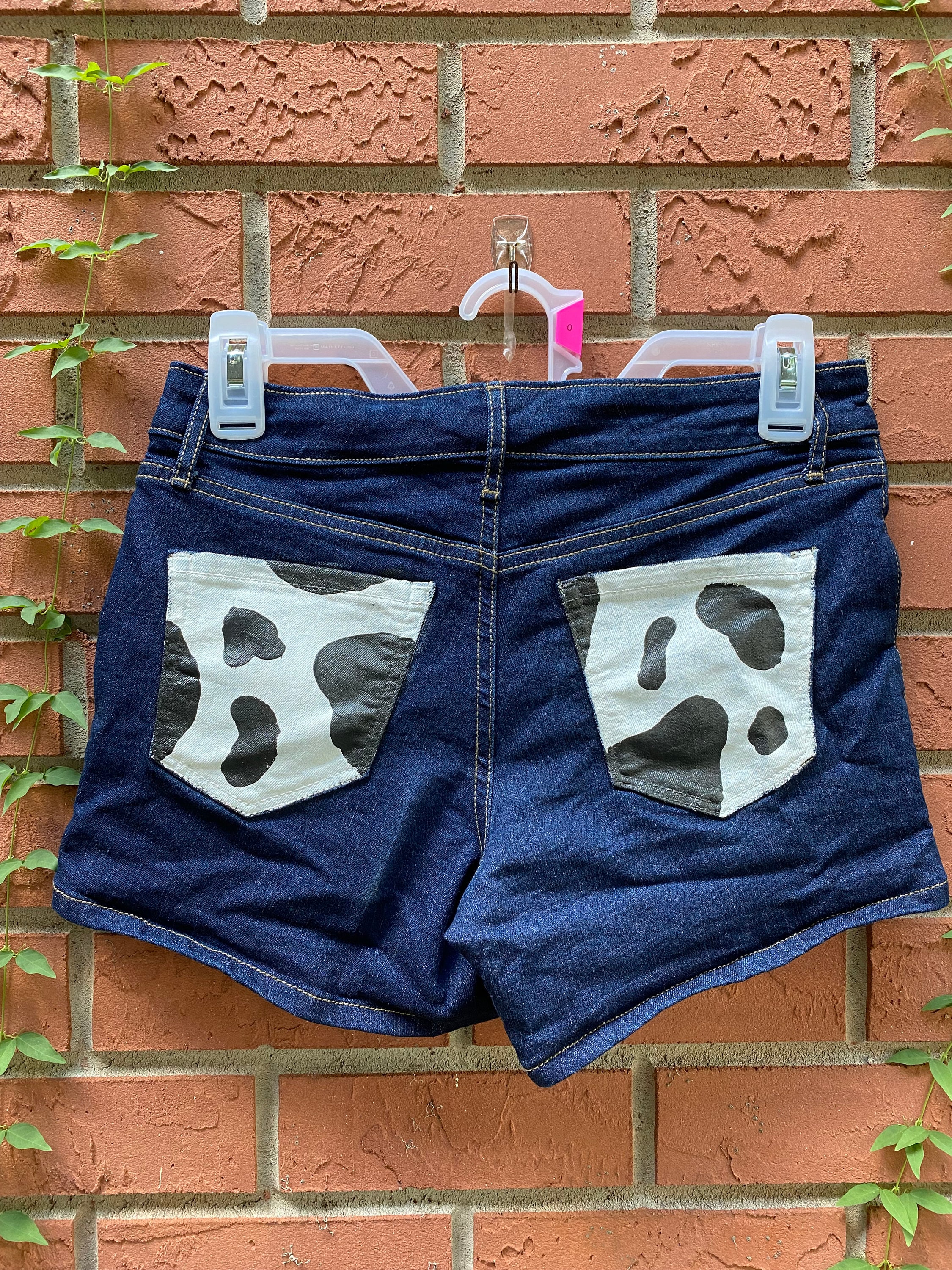 Cow Print Painted Pockets - Etsy
