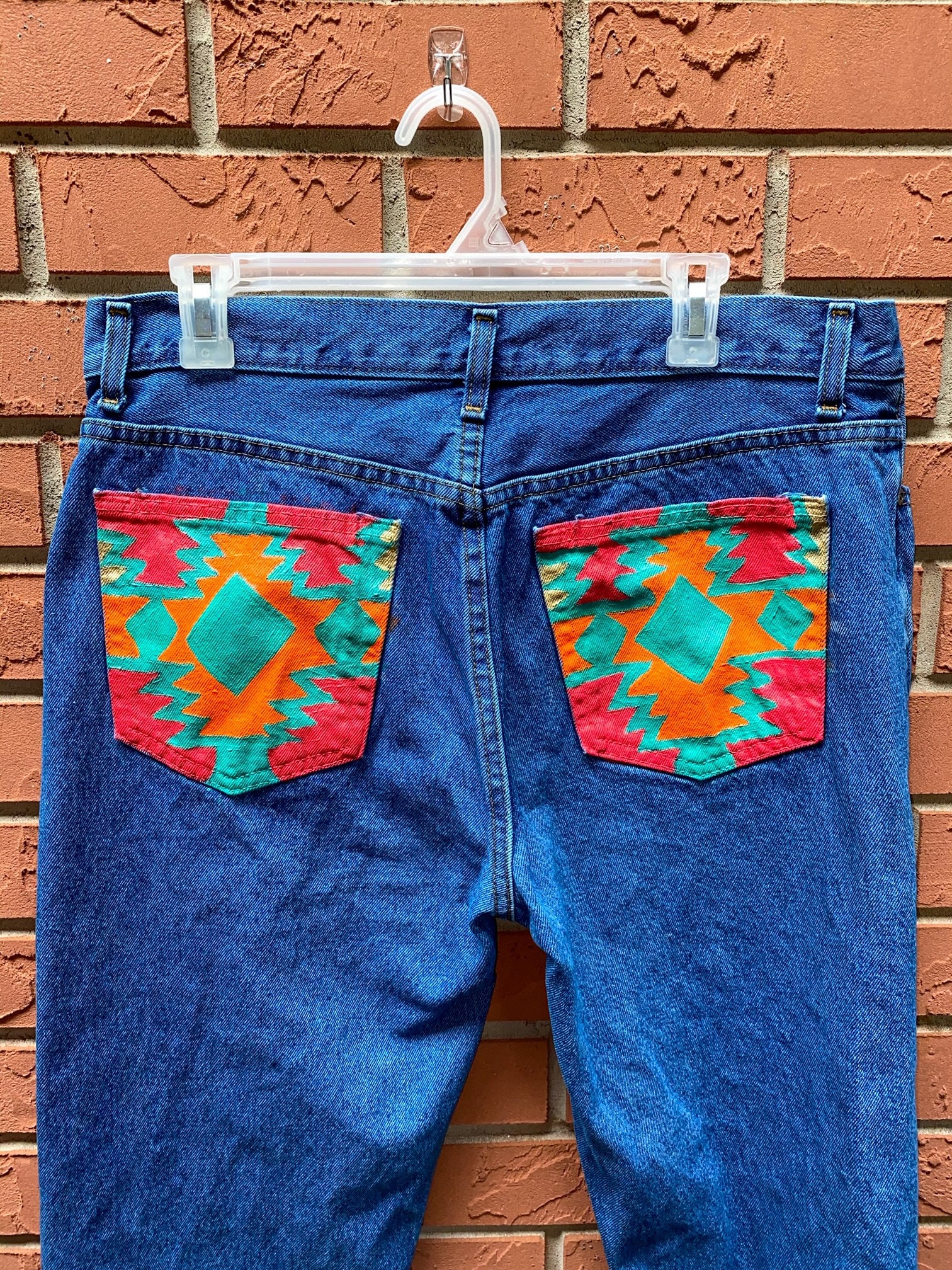 Western Pattern Painted Pockets | Etsy 