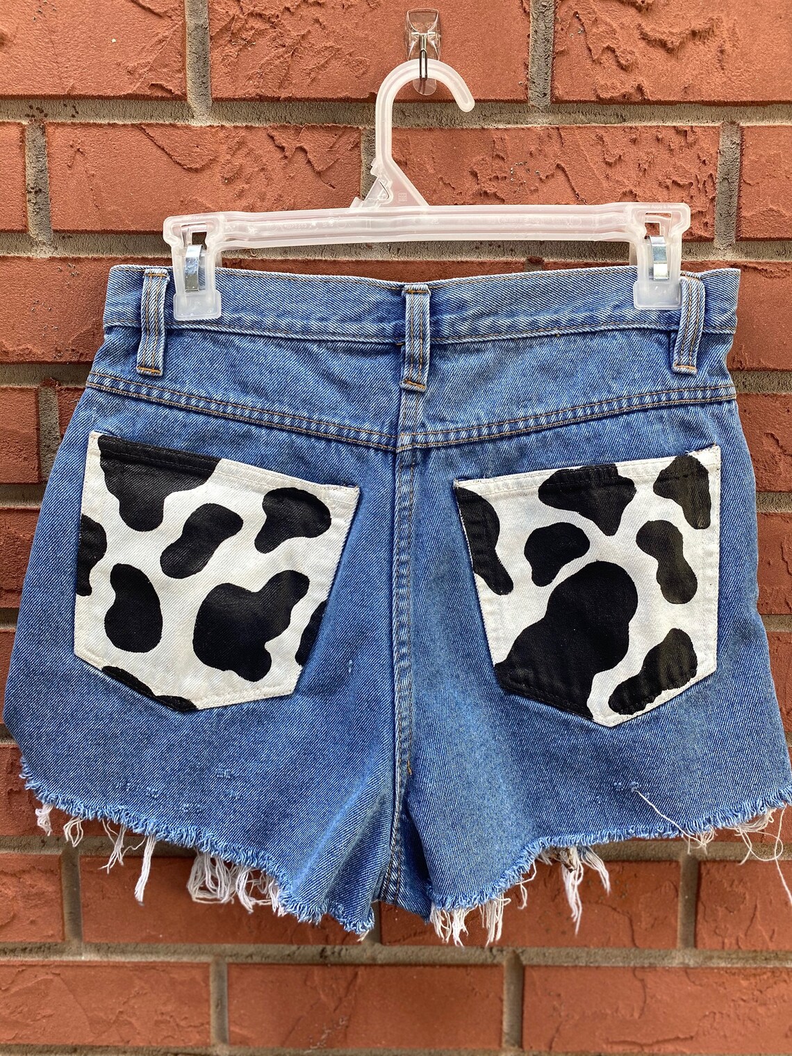 SALE ITEM Size 7 Cow Print Shorts Etsy