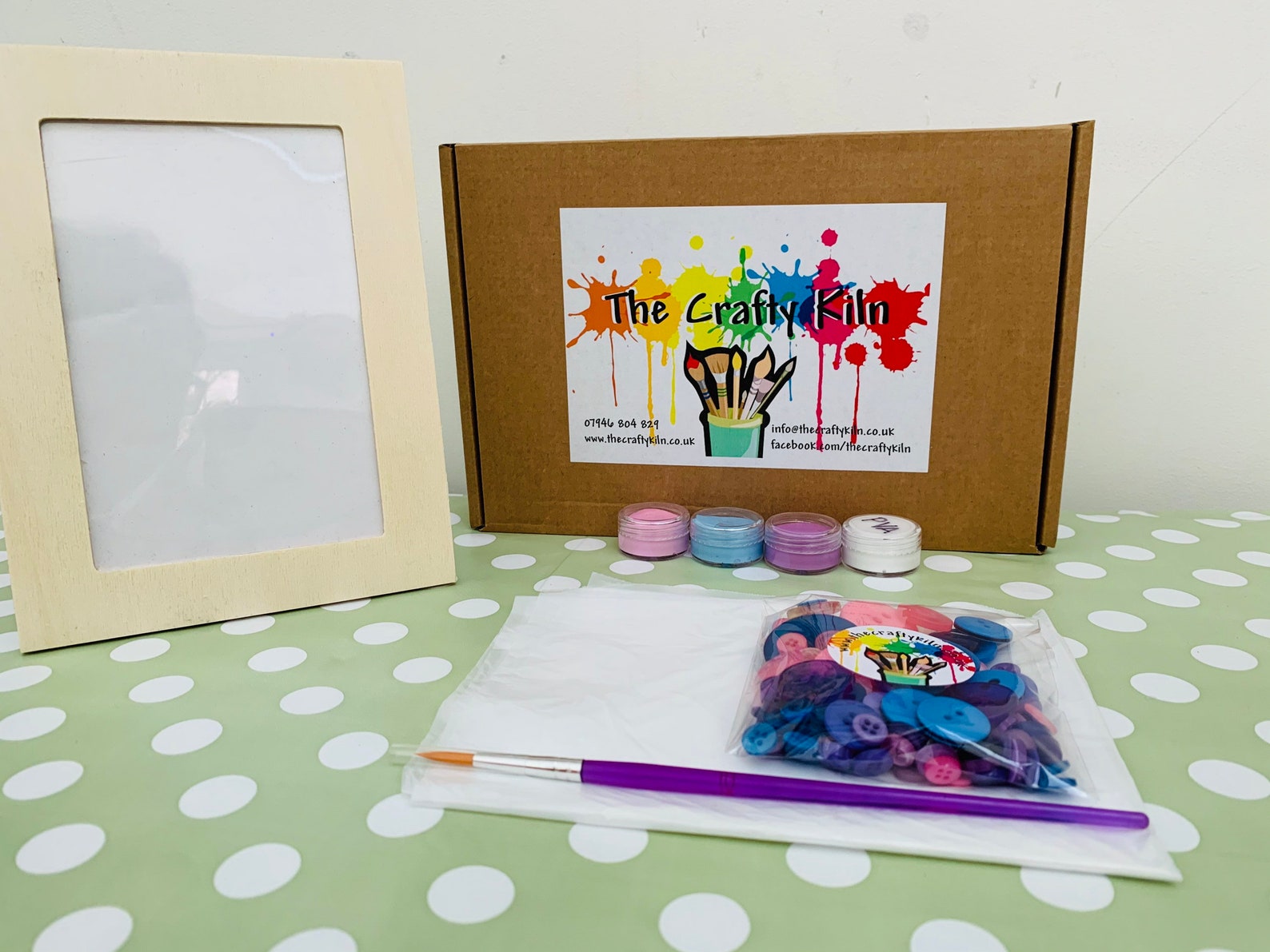 DIY Craft Kit Photo Frame Button Art Kit Buttons Make Your Etsy UK